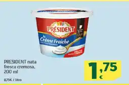 HiperDino PRESIDENT nata fresca cremosa oferta