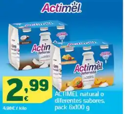 HiperDino ACTIMEL natural o diferentes sabores oferta