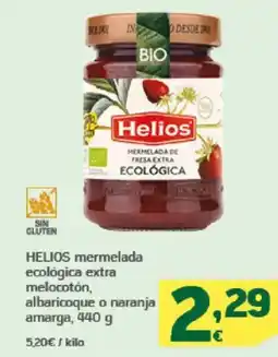 HiperDino HELIOS mermelada ecológica extra melocoton, albaricoque o naranja amarga oferta