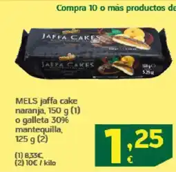 HiperDino MELS jaffa cake naranja, o galleta 30% mantequilla oferta