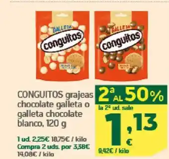 HiperDino CONGUITOS grajeas chocolate galleta o galleta chocolate blanco oferta