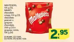 HiperDino MALTESERS M&M'S chocolate crispy chocolate peanut o grageas chocolate o grageas minis oferta
