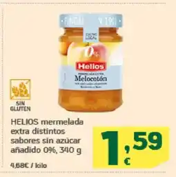 HiperDino HELIOS mermelada extra distintos sabores sin azúcar añadido 0% oferta