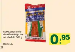 HiperDino COMEZTIER gofio de millo o trigo sin sal añadido oferta