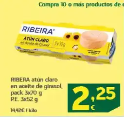 HiperDino RIBERA atún claro en aceite de girasol oferta
