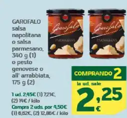 HiperDino GAROFALO salsa napolitana o salsa parmesano o pesto genovese o all' arrabbiata, oferta