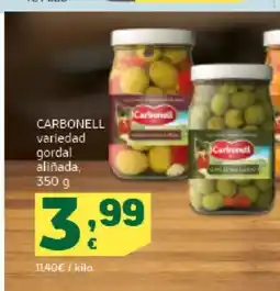 HiperDino CARBONELL variedad gordal aliñada oferta