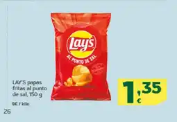 HiperDino LAY'S papas fritas al punto de sal oferta