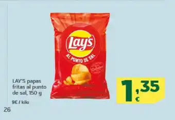 HiperDino LAY'S papas fritas al punto de sal oferta