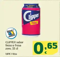 HiperDino CLIPPER sabor fresa o fresa zero oferta