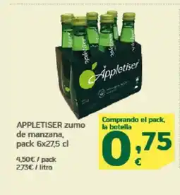 HiperDino APPLETISER zumo de manzana oferta