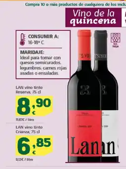 HiperDino LAN vino tinto Reserva, oferta