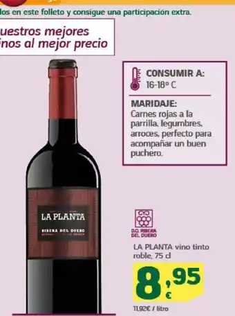 HiperDino LA PLANTA vino tinto roble oferta