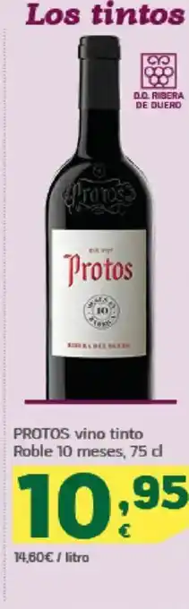 HiperDino PROTOS vino tinto Roble 10 meses oferta