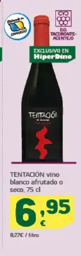 HiperDino TENTACIÓN vino blanco afrutado o seco oferta