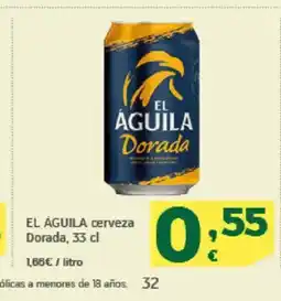 HiperDino EL ÁGUILA cerveza Dorada oferta