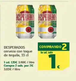 HiperDino DESPERADOS cerveza con toque de tequila oferta