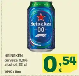 HiperDino HEINEKEN cerveza 0,0% alcohol oferta