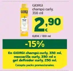 HiperDino GIORGI champú curly oferta