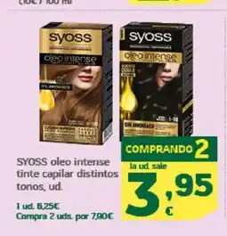 HiperDino SYOSS oleo intense tinte capilar distintos tonos oferta