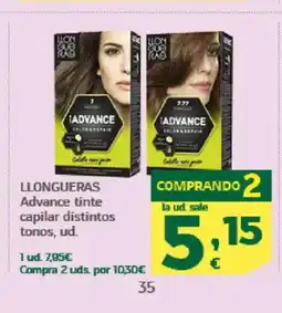 HiperDino LLONGUERAS Advance tinte capilar distintos oferta