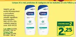 HiperDino SANEX gel de aceite biomeprotect o prohydrate biomeprotect, micelar equilibrio biomeprotect,o GEL cuidado experto urea oferta