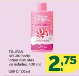 HiperDino TULIPÁN NEGRO body lotion distintas variedades oferta