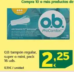 HiperDino O.B tampón regular, super o mini oferta