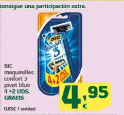 HiperDino BIC maquinillas confort 3 pivot blue oferta