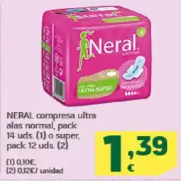 HiperDino NERAL compresa ultra alas normal oferta