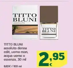 HiperDino TITTO BLUNI assoluto donna edit, uomo man, acqua uomo o essenza oferta