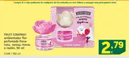 HiperDino FRUIT COMPANY ambientador flor perfumada fresa- nata, cereza, moras o melón oferta