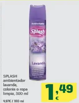 HiperDino SPLASH ambientador lavanda, colonia o ropa limpia oferta