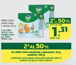 HiperDino HERO SOLO snack maiz y avena oferta