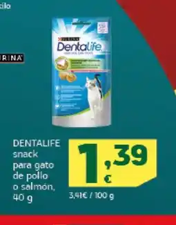 HiperDino DENTALIFE snack para gato de pollo o salmon oferta