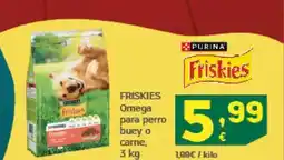 HiperDino FRISKIES Omega para perro buey o carne oferta