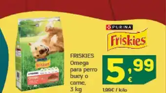 HiperDino FRISKIES Omega para perro buey o carne oferta