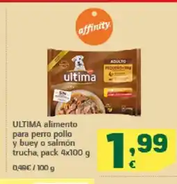 HiperDino ULTIMA alimento para perro pollo y buey o salmón trucha oferta