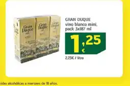 HiperDino GRAN DUQUE vino blanco mini oferta