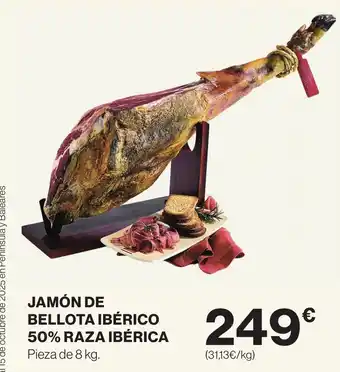 Supercor Jamón de bellota ibérico 50% raza ibérica oferta