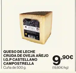 Supercor CAMPOSTRELLA Queso de leche cruda de oveja añejo i.g.p castellano oferta