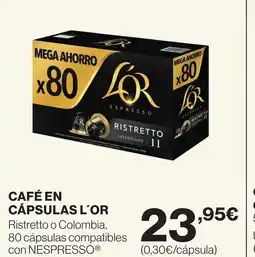 Supercor L'OR Café en cápsulas oferta