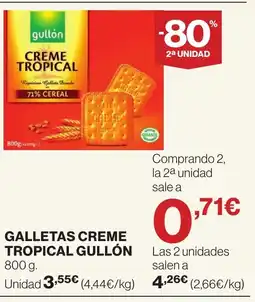 Supercor GULLÓN Galletas creme tropical oferta