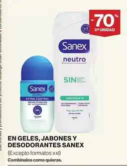 Supercor SANEX En geles, jabones y desodorantes oferta