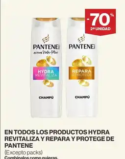 Supercor En todos los productos hydra revitaliza y repara y protege de pantene oferta