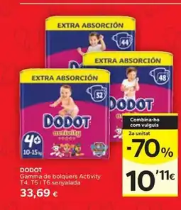 Caprabo DODOT Gamma de bolquers Activity oferta