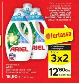 Caprabo ARIEL Detergent liquid Ariel Frescor de Abril, 40 dosis oferta