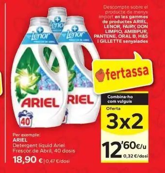 Caprabo ARIEL Detergent liquid Ariel Frescor de Abril, 40 dosis oferta