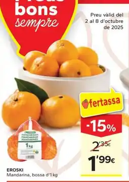 Caprabo EROSKI Mandarina oferta