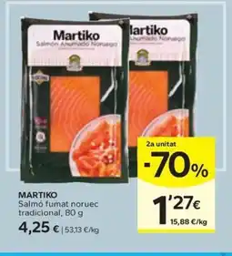 Caprabo MARTIKO Salmó fumat noruec tradicional oferta